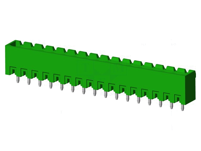 Connector: ontkoppelbare terminal strip; contact; mannelijk Connector: ontkoppelbare terminal strip; contact; mannelijk